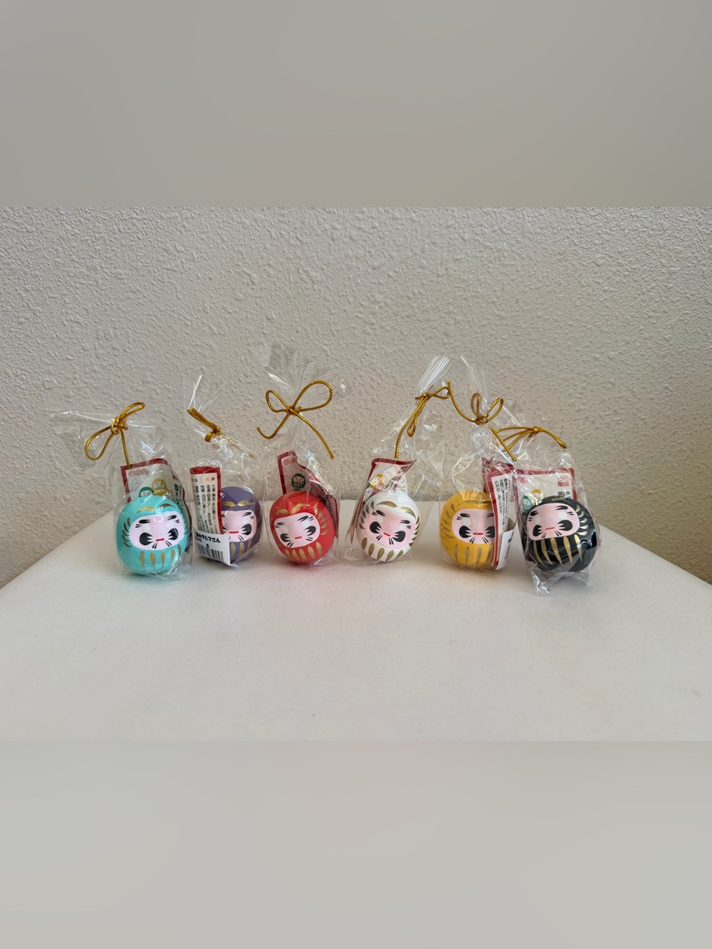 Japanese Daruma Feng Shui Good Luck Dolls Yamaco 6 Color Set Japan 85047